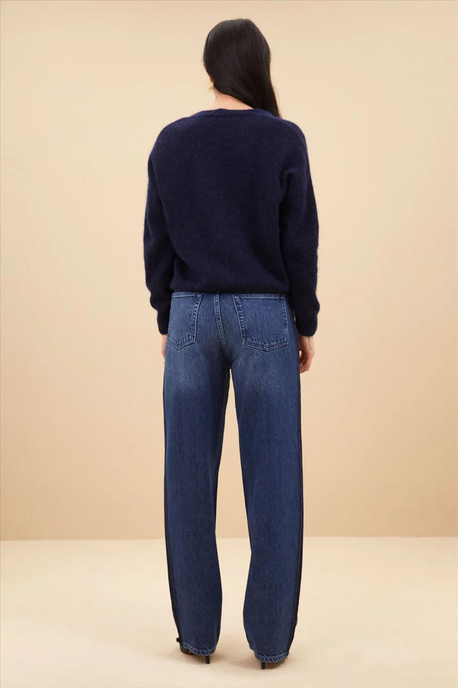 BY BAR - Donkerblauwe Liv cardigan