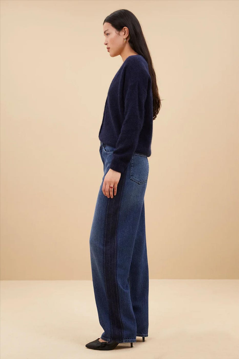 BY BAR - Donkerblauwe Liv cardigan