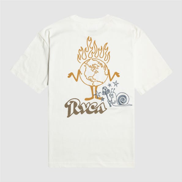 RVCA - Ecru Scorched T-shirt