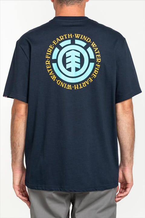 Element - Donkerblauwe Seal T-shirt met rugprint