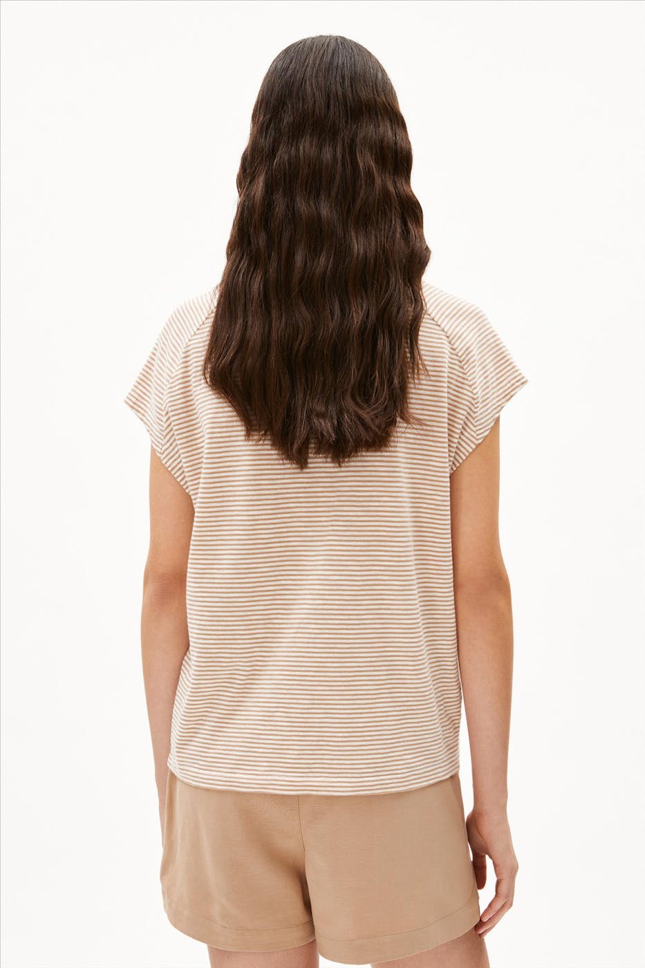 Armed Angels - Beige-Ecru Oneliaa Lovely Stripes T-shirt