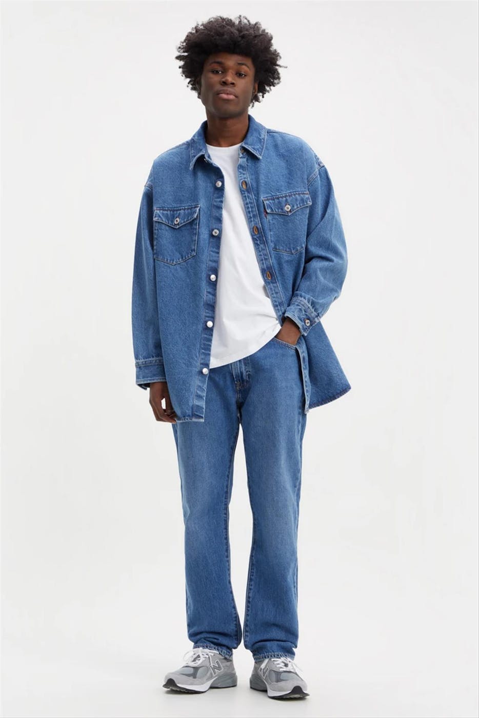 Levi's - Blauwe 551 straight jeans