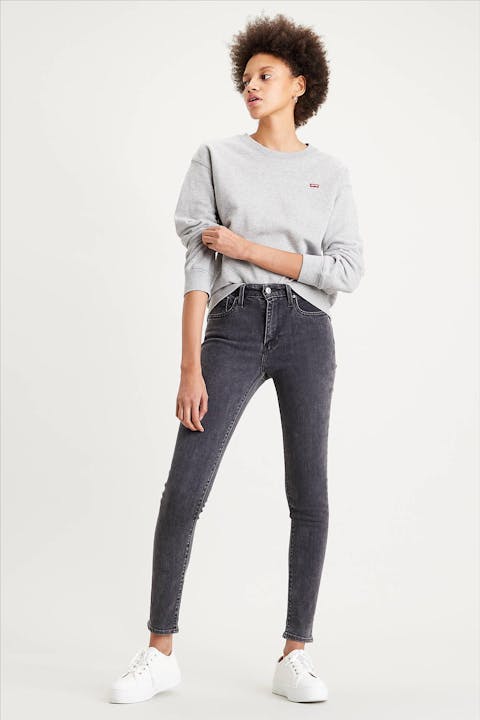 Levi's - Donkergrijze 721 High-Rise Skinny jeans