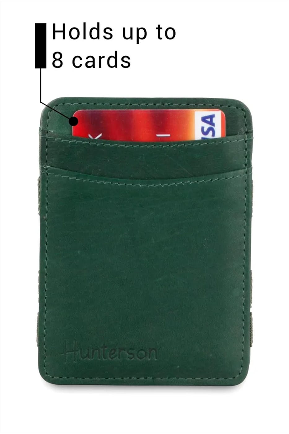 Hunterson - Donkergroene Magic Wallet