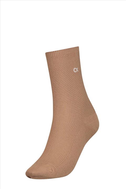 Calvin Klein - Beige Reliëf sokken, one size