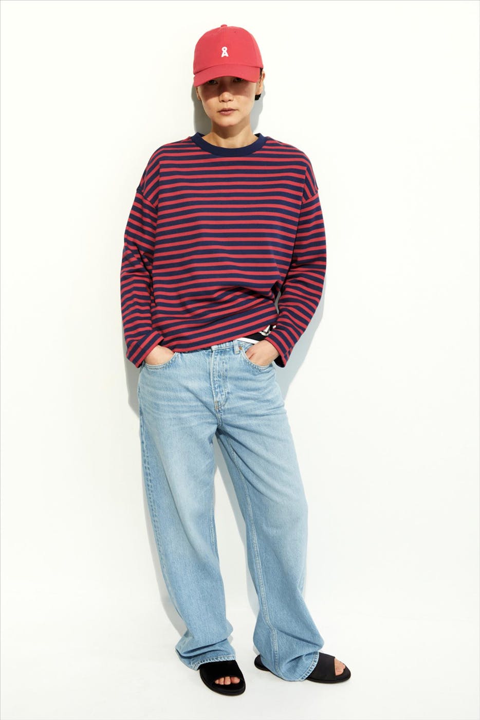 Armed Angels - Donkerblauw-Rode Frankaa Maarlen sweater
