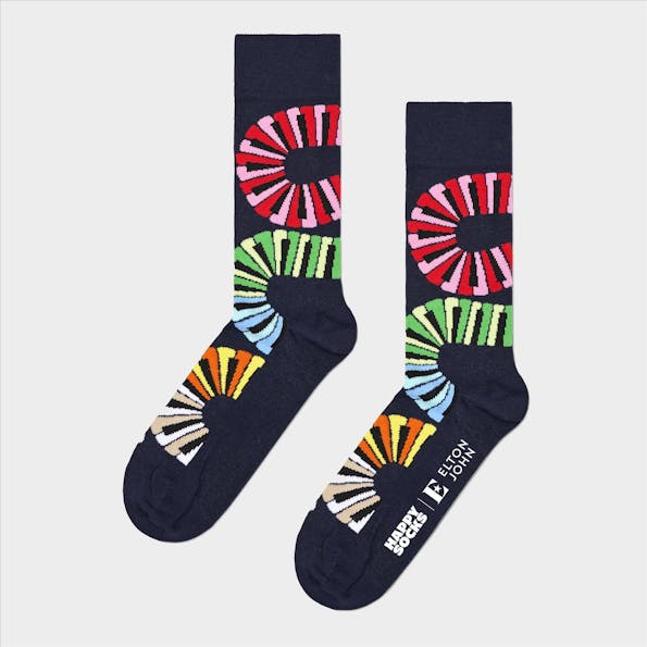Happy Socks - Zwarte Elton John Piano sokken, maat: 41-46