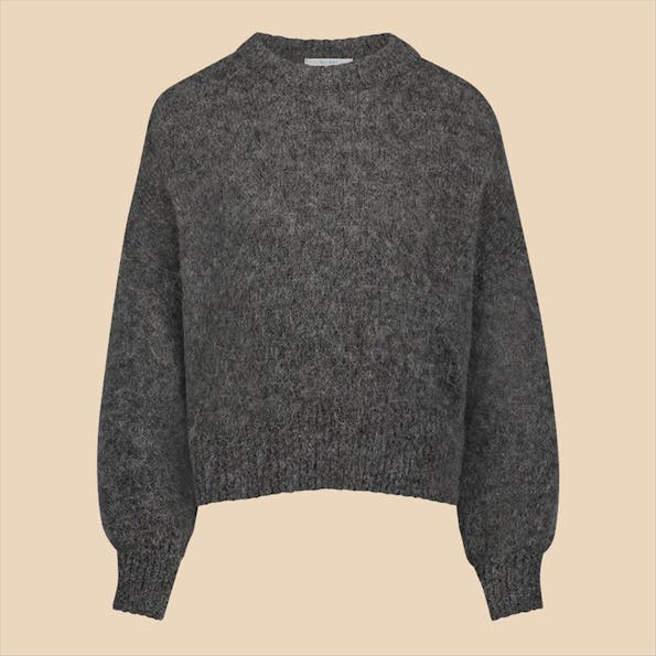 BY BAR - Donkergrijze Sonny Natural trui