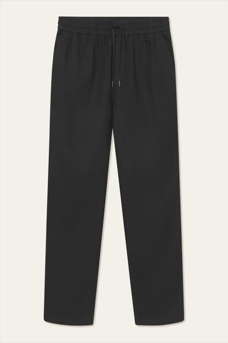 LES DEUX - Zwarte Patrick Linen broek