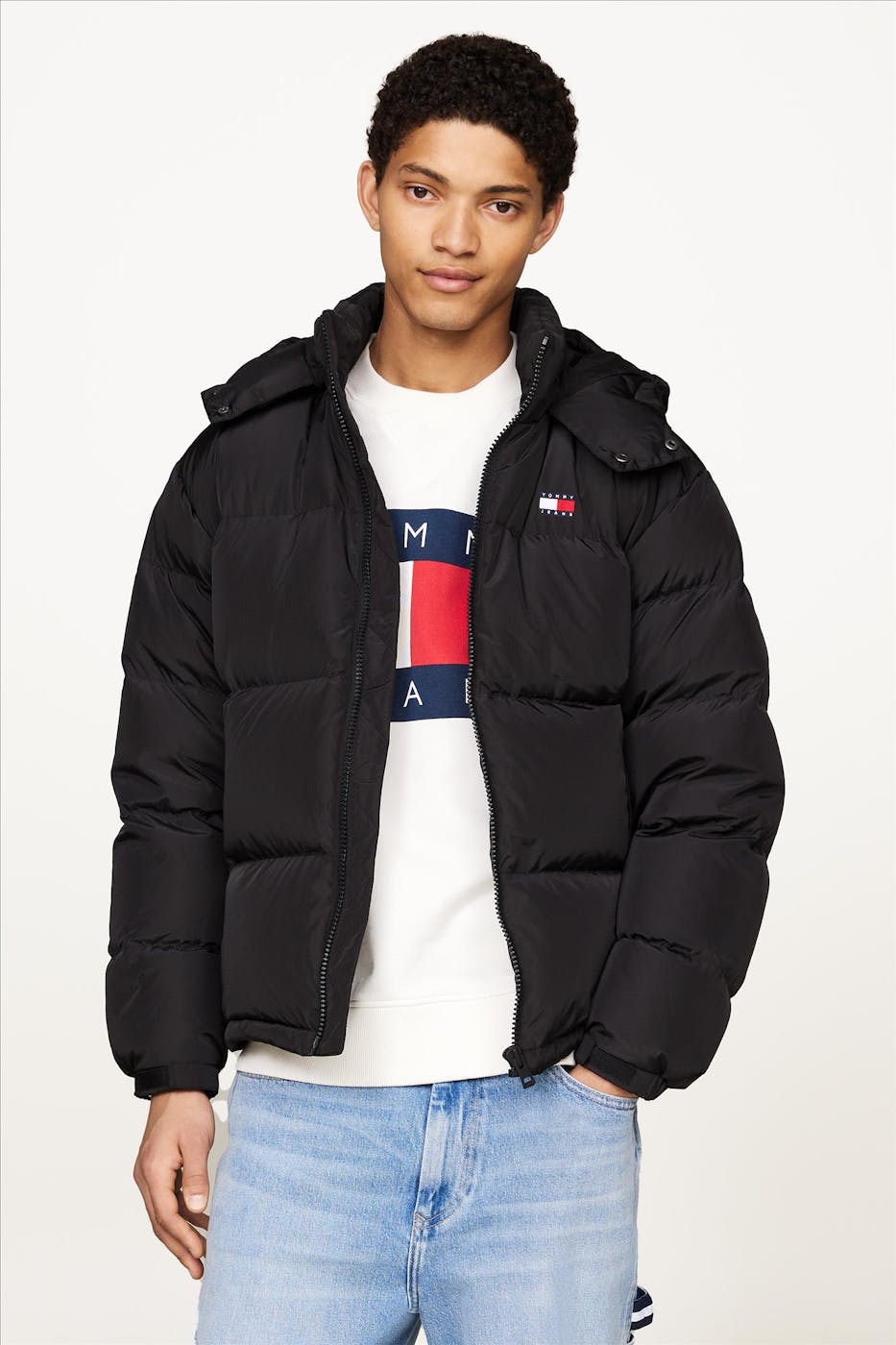 Tommy Jeans - Zwarte Alaska Puffer jas