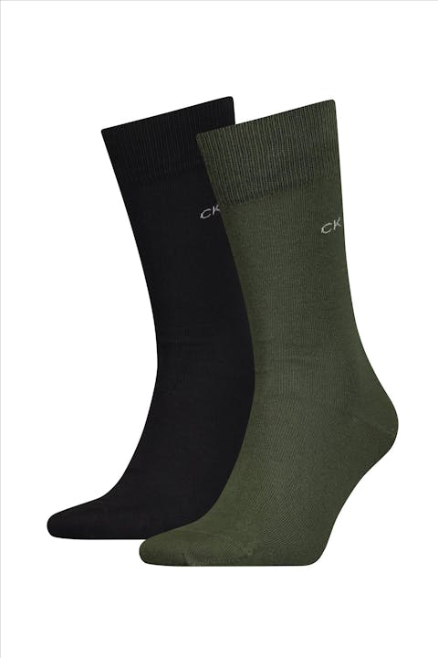 Calvin Klein - Zwarte-kaki CK sokken, maat: 43-46