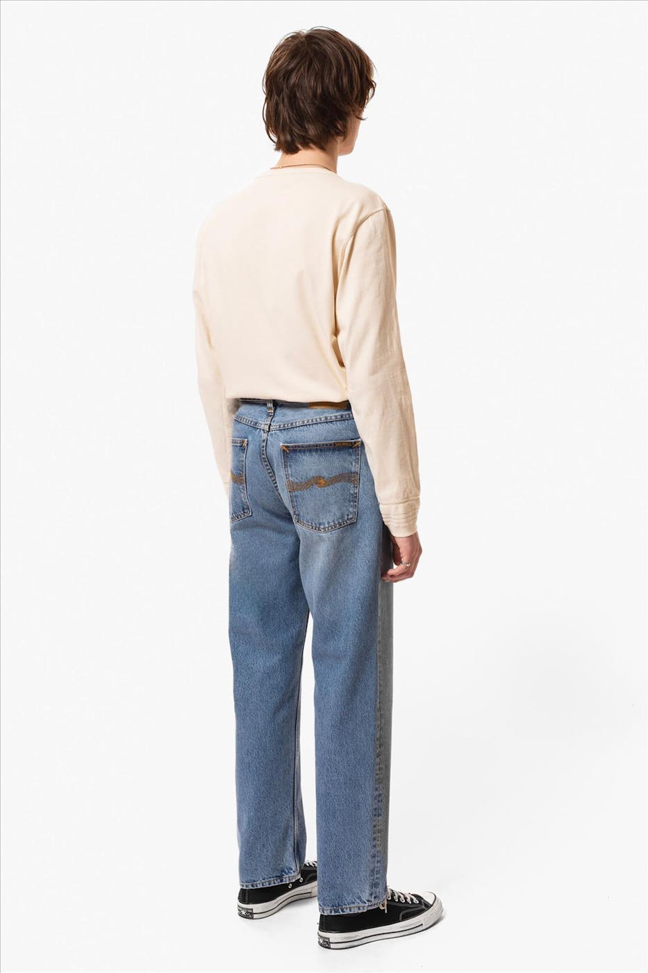 Nudie Jeans Co. - Middenblauwe Rad Rufus Straight jeans