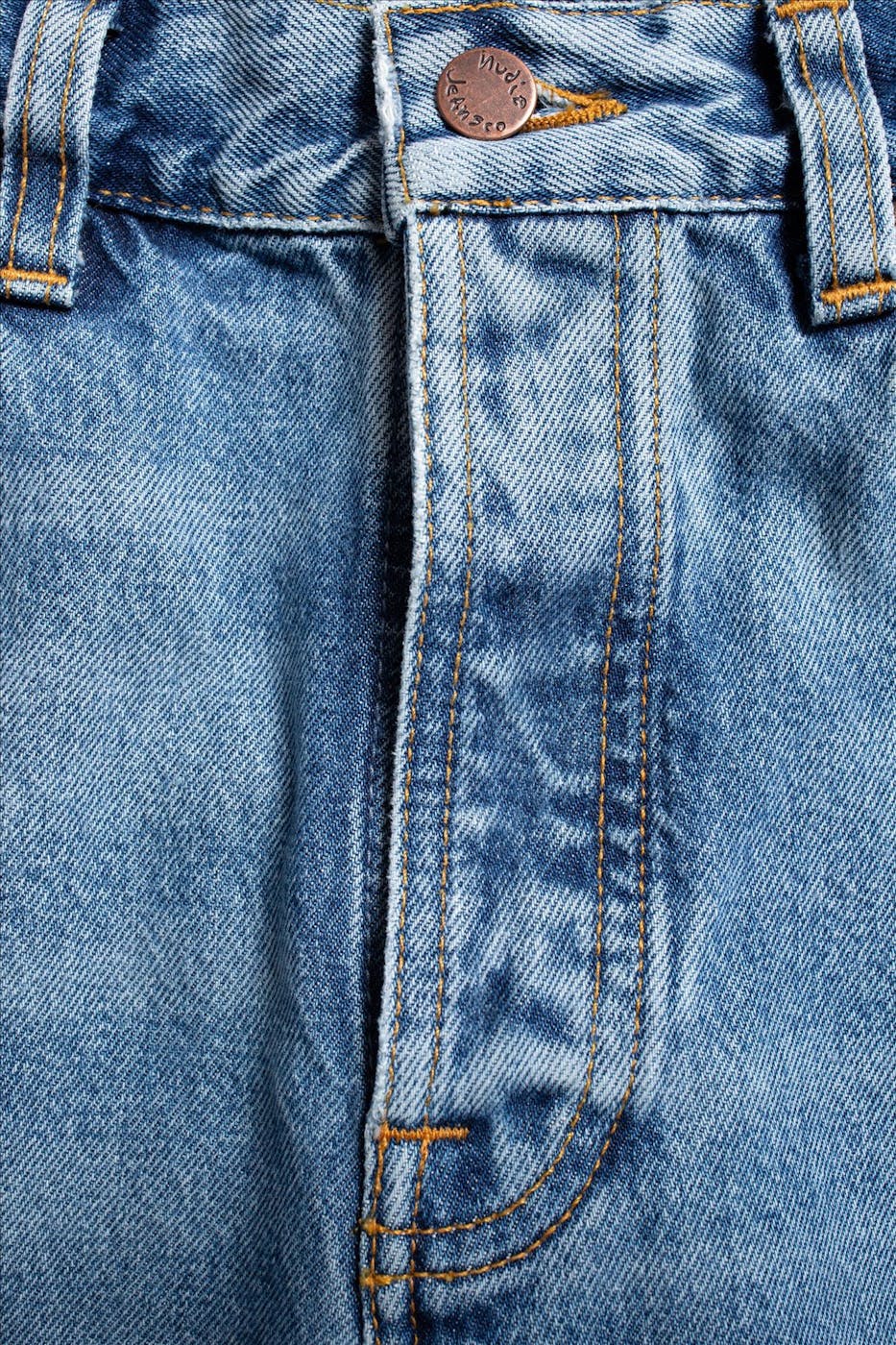 Nudie Jeans Co. - Middenblauwe Rad Rufus Straight jeans
