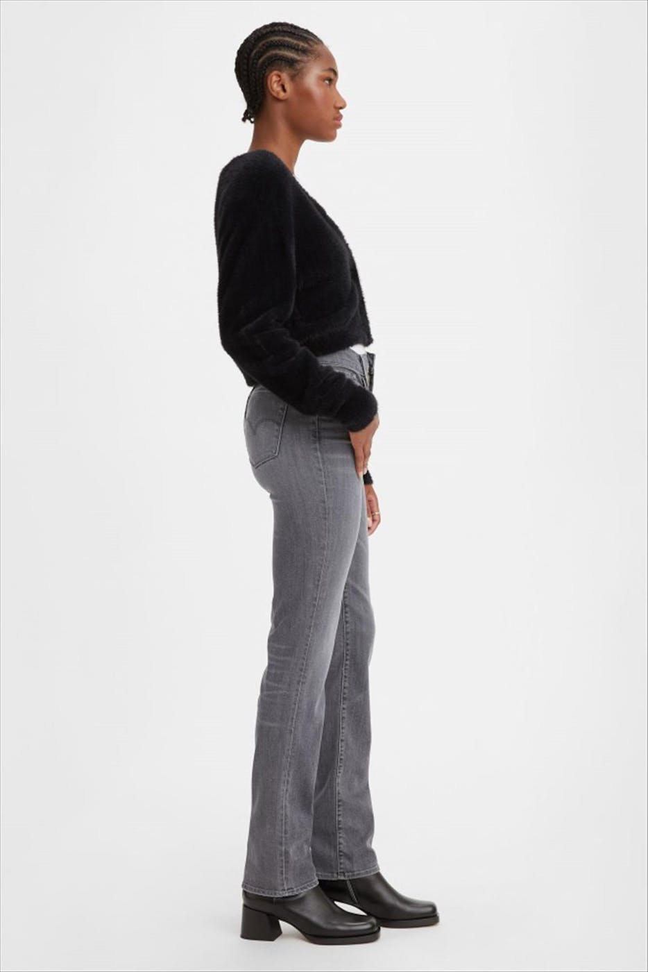 Levi's - Grijze 724 High-Rise Slim Straight jeans