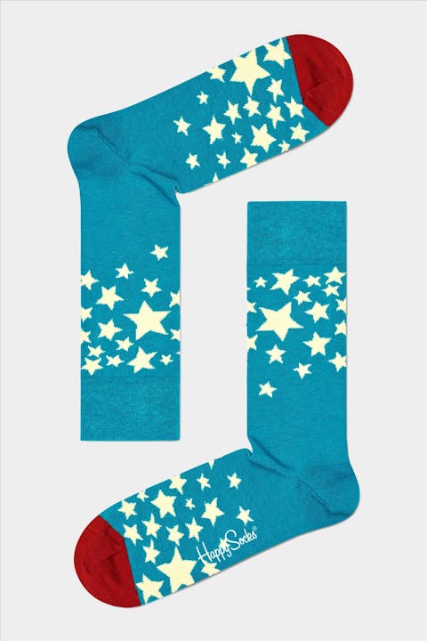 Happy Socks - Blauwe Stars sokken, maat: 36-40