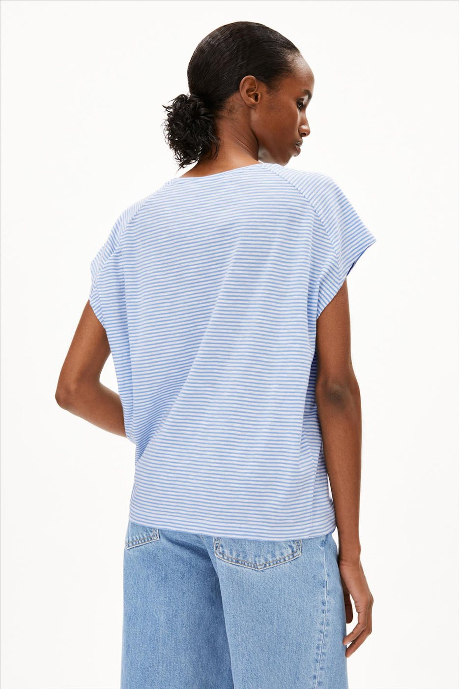 Armed Angels - Lichtblauw-Witte Oneliaa Lovely Stripes T-shirt