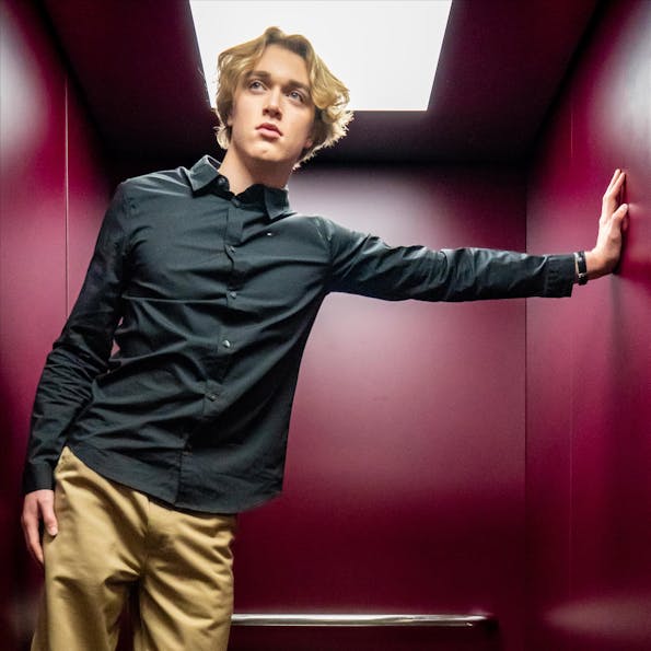 Tommy Jeans - Zwart TJM Original Stretch hemd