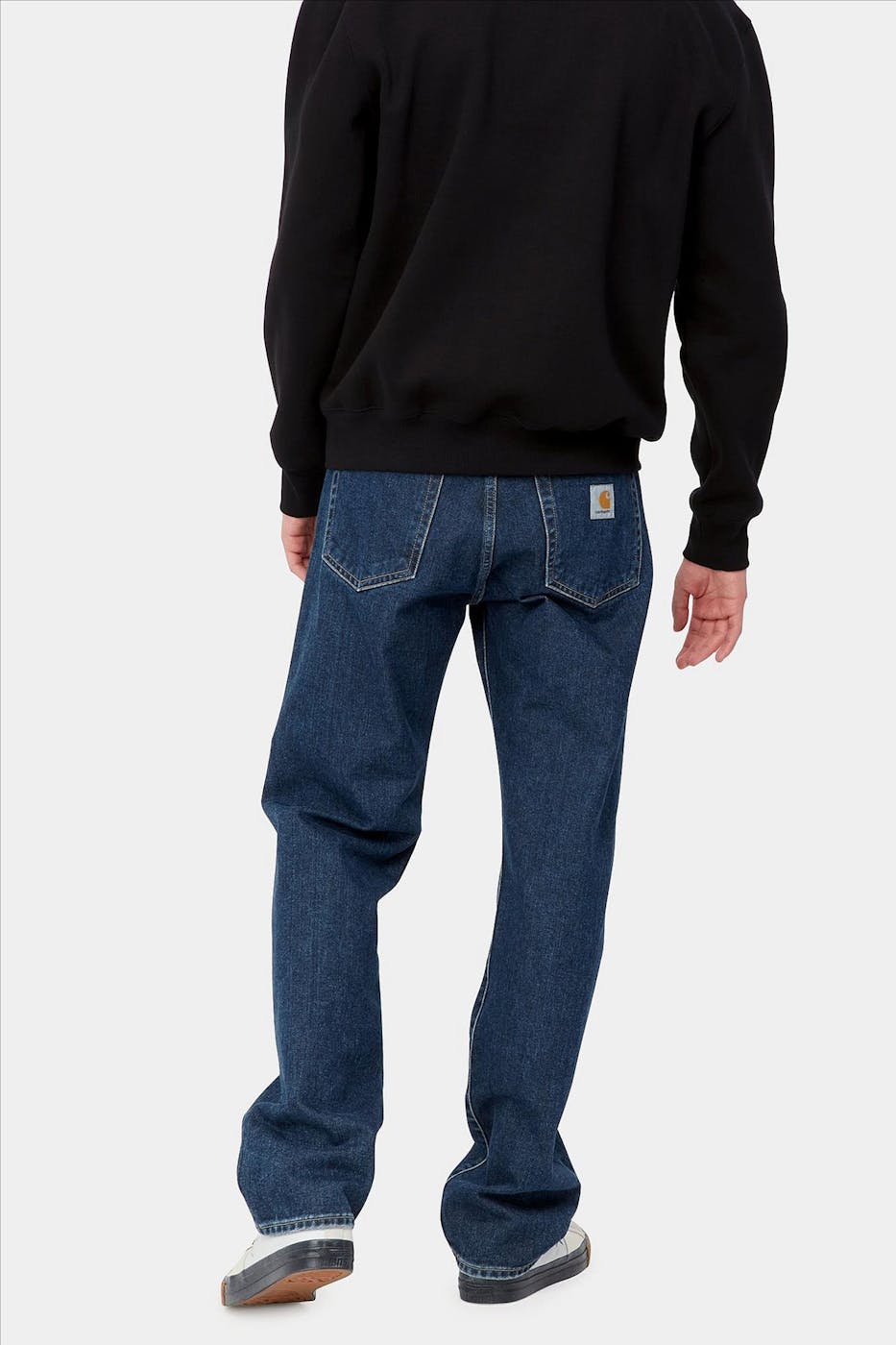Carhartt WIP - Donkerblauwe Pontiac straight jeans