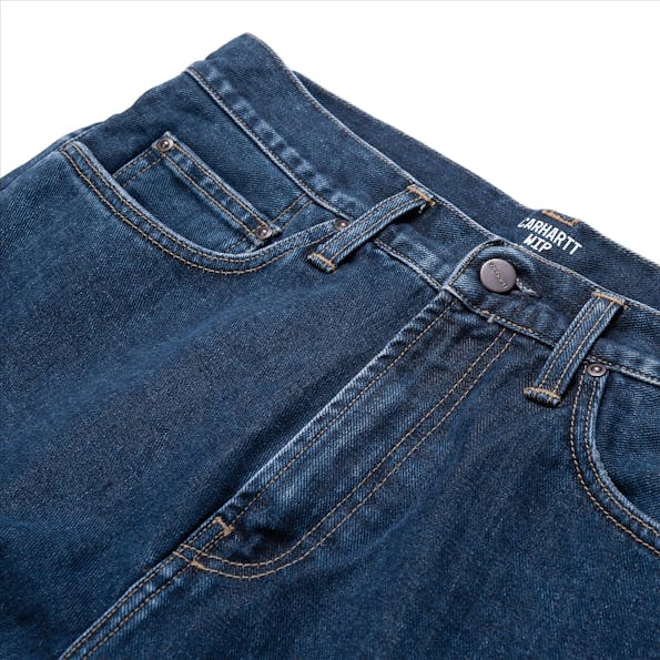Carhartt WIP - Donkerblauwe Pontiac straight jeans