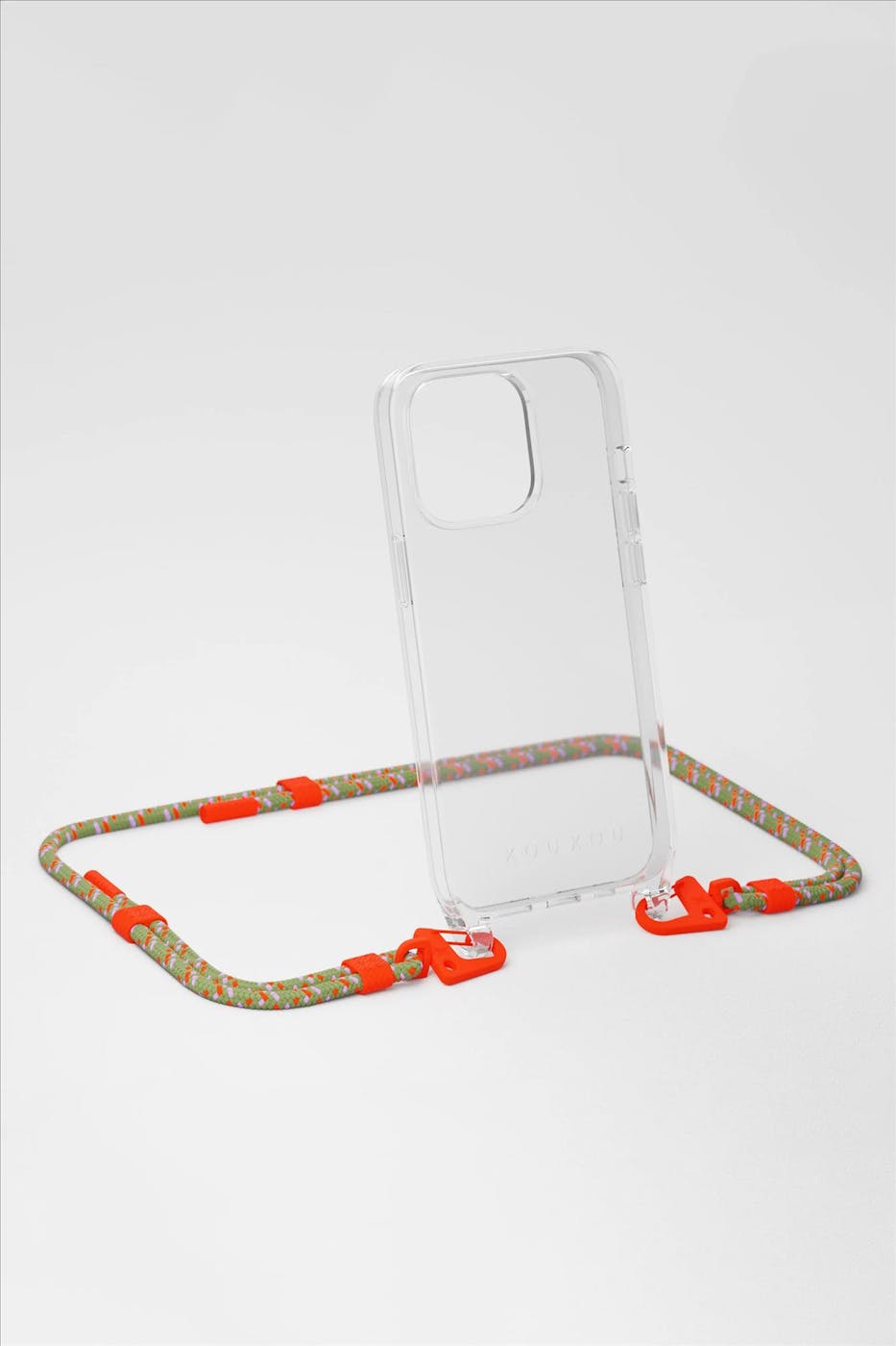 XOU XOU - Oranje-kaki iPhone 12/ 12 Pro afneembare necklace
