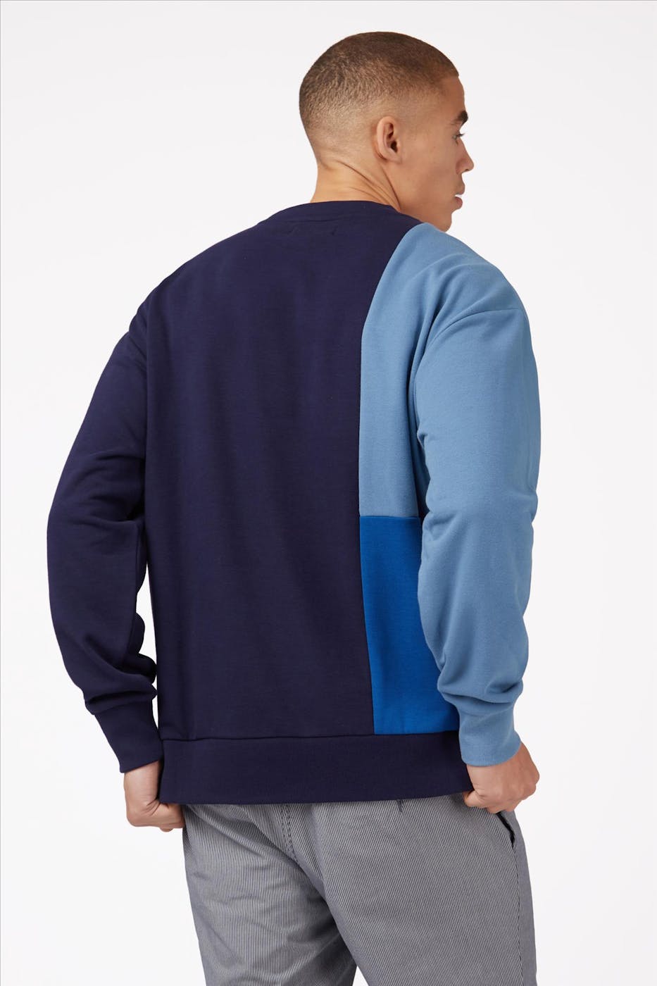Ben Sherman - Blauwe Patched sweater