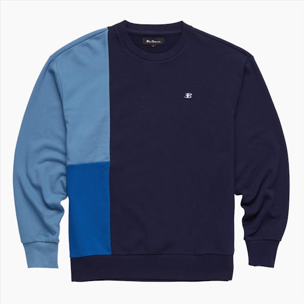 Ben Sherman - Blauwe Patched sweater