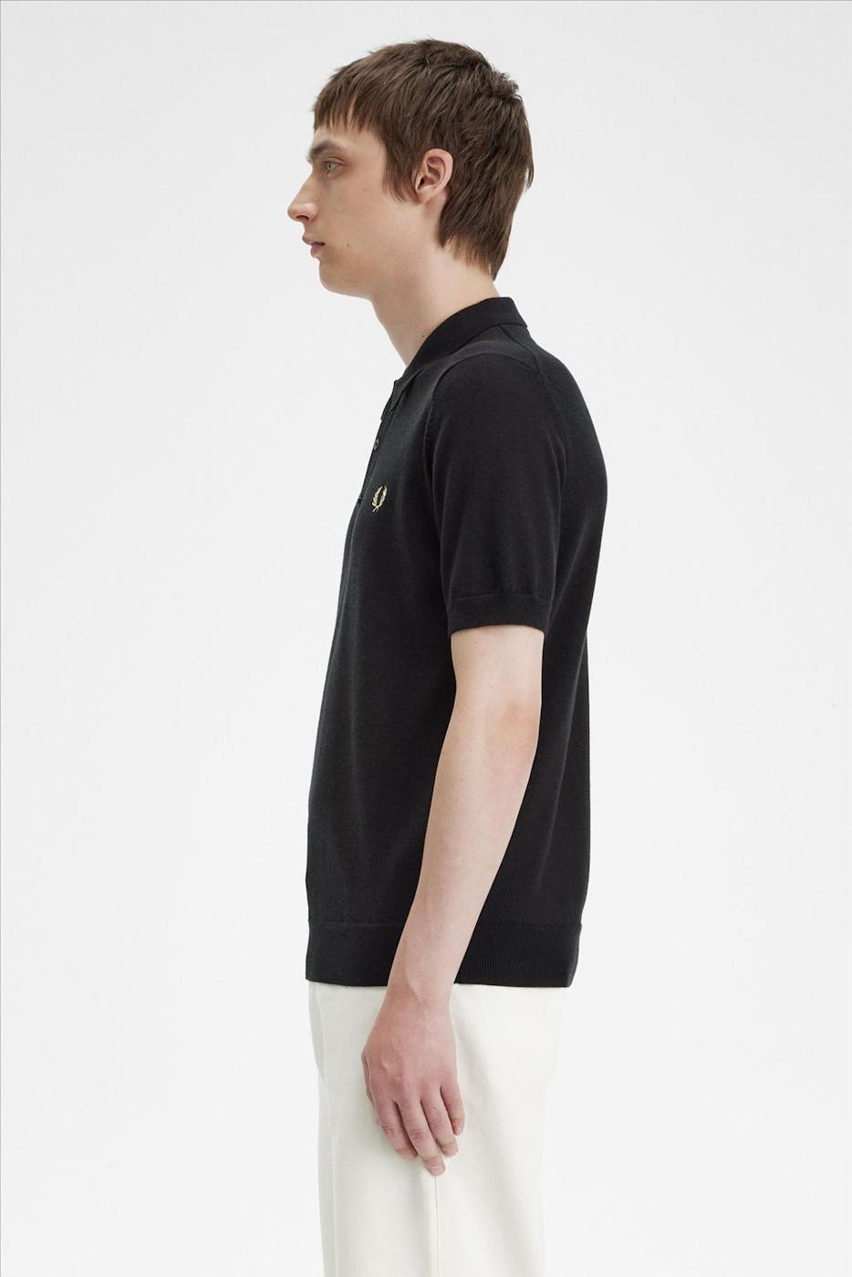 Fred Perry - Zwarte Classic Knitted polo