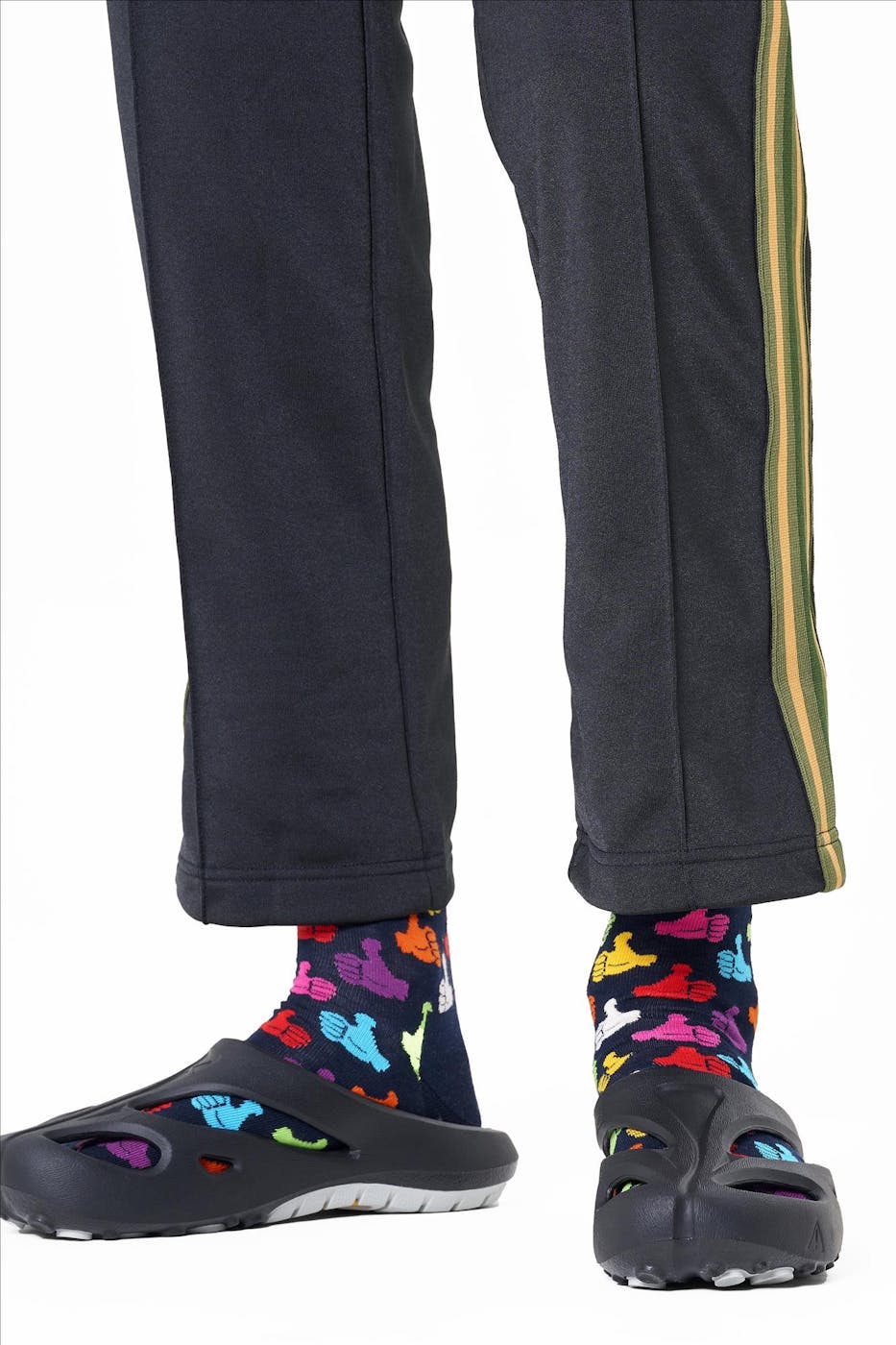 Happy Socks - Donkerblauw-multicolor Thumbs Up Sokken, maat 41-46