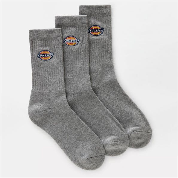 Dickies - Grijze  Valley Grove 3-pack sokken, maat: 43-46