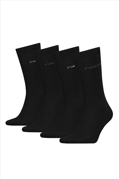 Calvin Klein - Zwarte 4-pack giftbox sokken, maat: one size