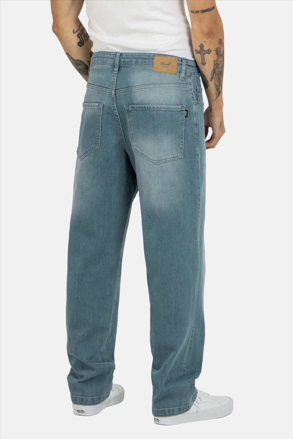 Reell - Blauwe Solid loose tapered jeans