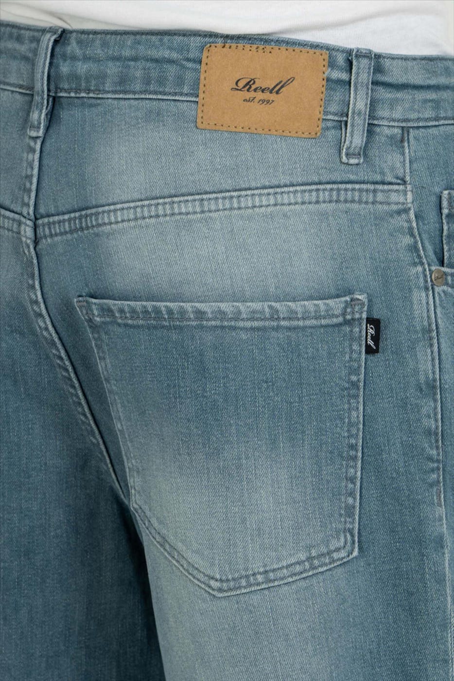 Reell - Blauwe Solid loose tapered jeans