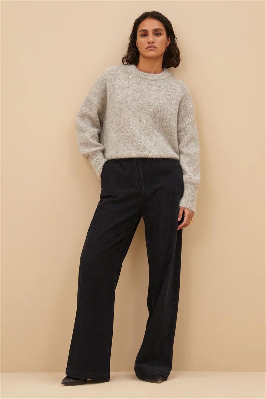 BY BAR - Donkerblauwe Odin Cord broek