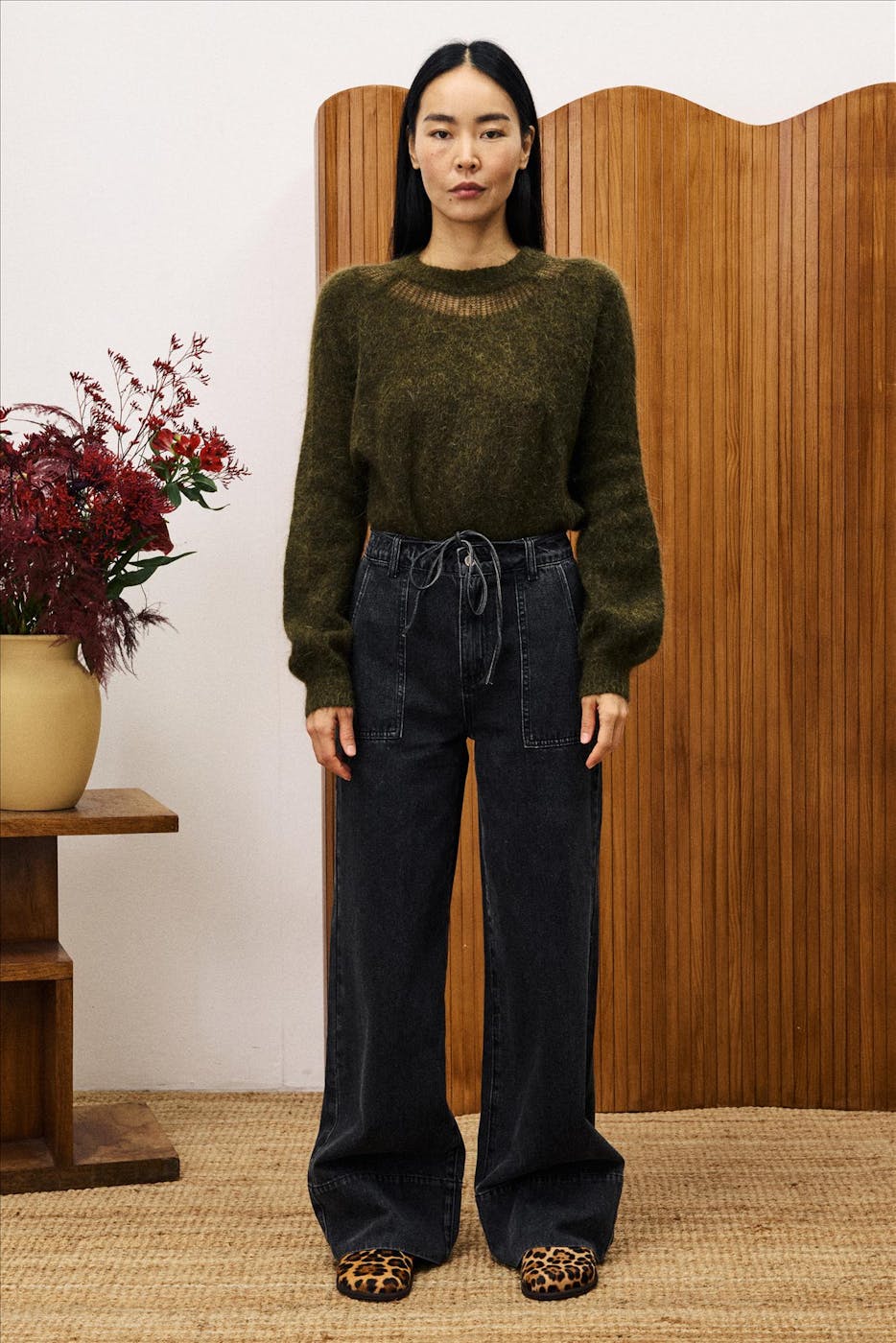 FRNCH - Kaki Peony trui