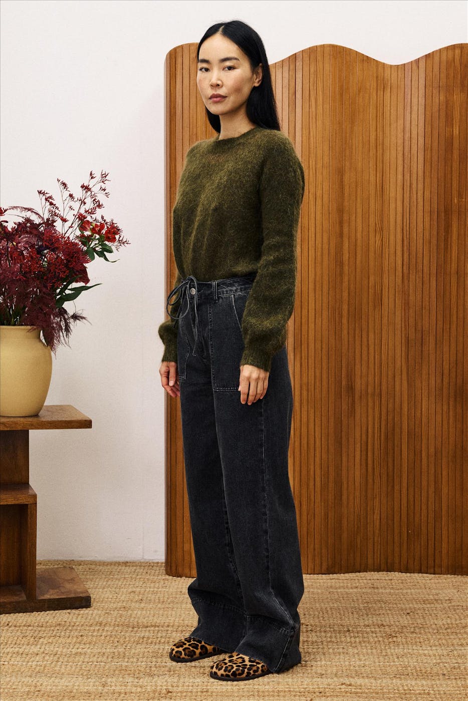 FRNCH - Kaki Peony trui