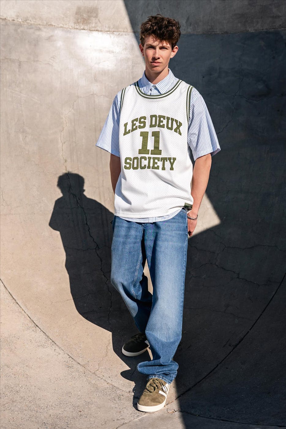 LES DEUX - Ecru Silas Mesh tanktop