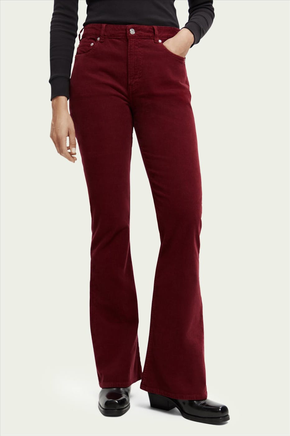 Scotch & Soda - Bordeaux The Charm Flare broek