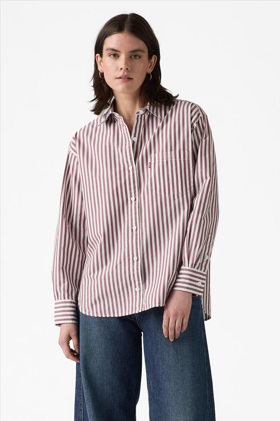 Levi's - Ecru-Bruine Harlie Boyfriend blouse