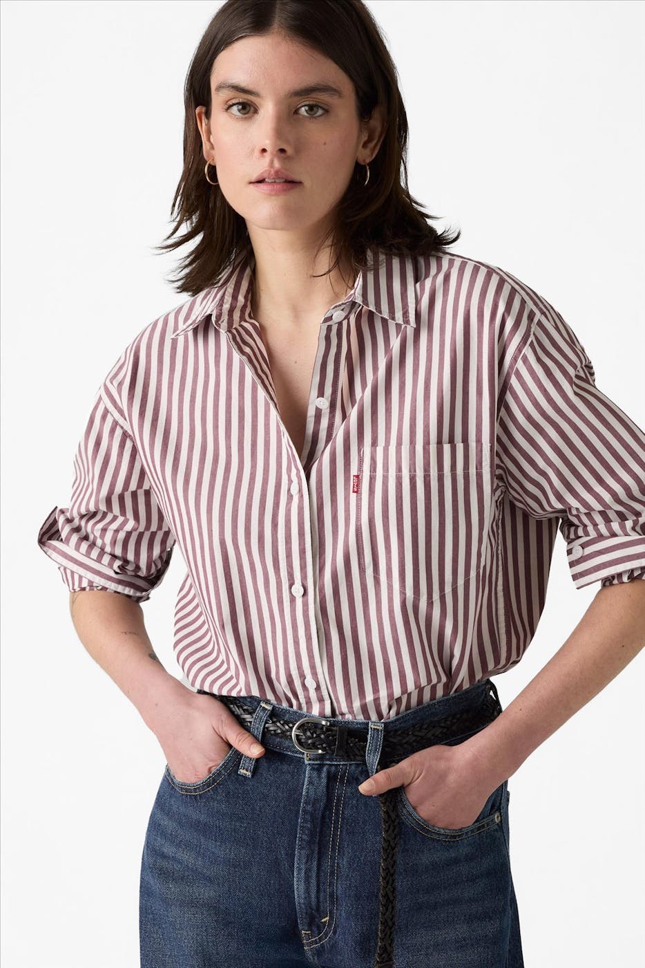 Levi's - Ecru-Bruine Harlie Boyfriend blouse