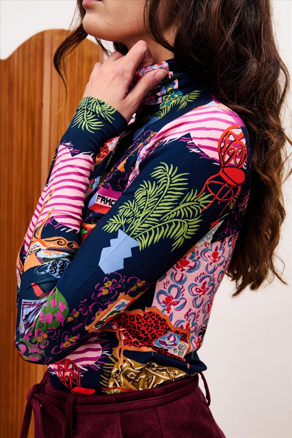FRNCH - Multicolor Lotier Night Lounge longsleeve