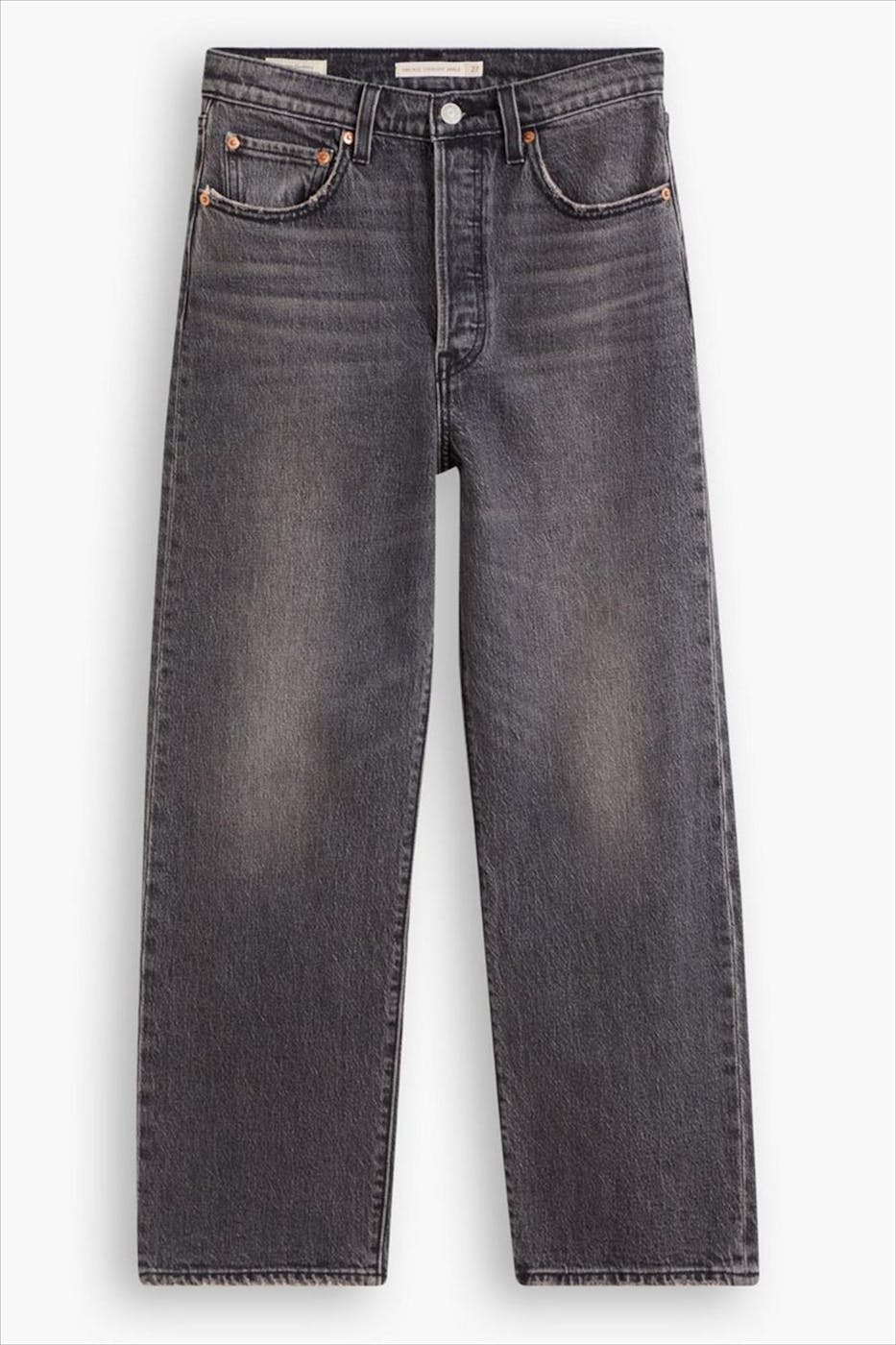 Levi's - Zwarte Ribcage Straight jeans