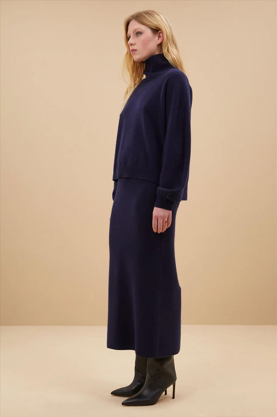 BY BAR - Donkerblauwe Dex rok