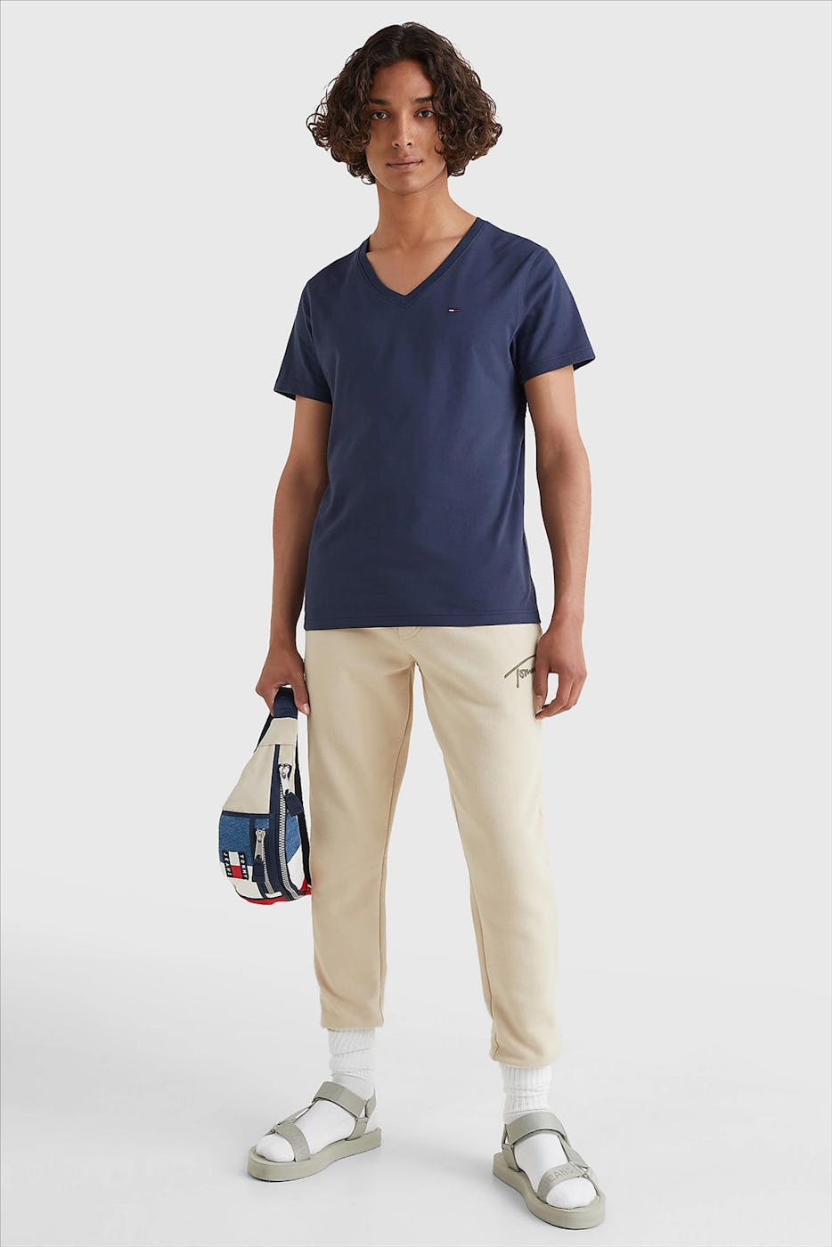 Tommy Jeans - Hilfiger Denim - Panson T-shirt - T-shirt met v-hals en korte mouw - marine blauw