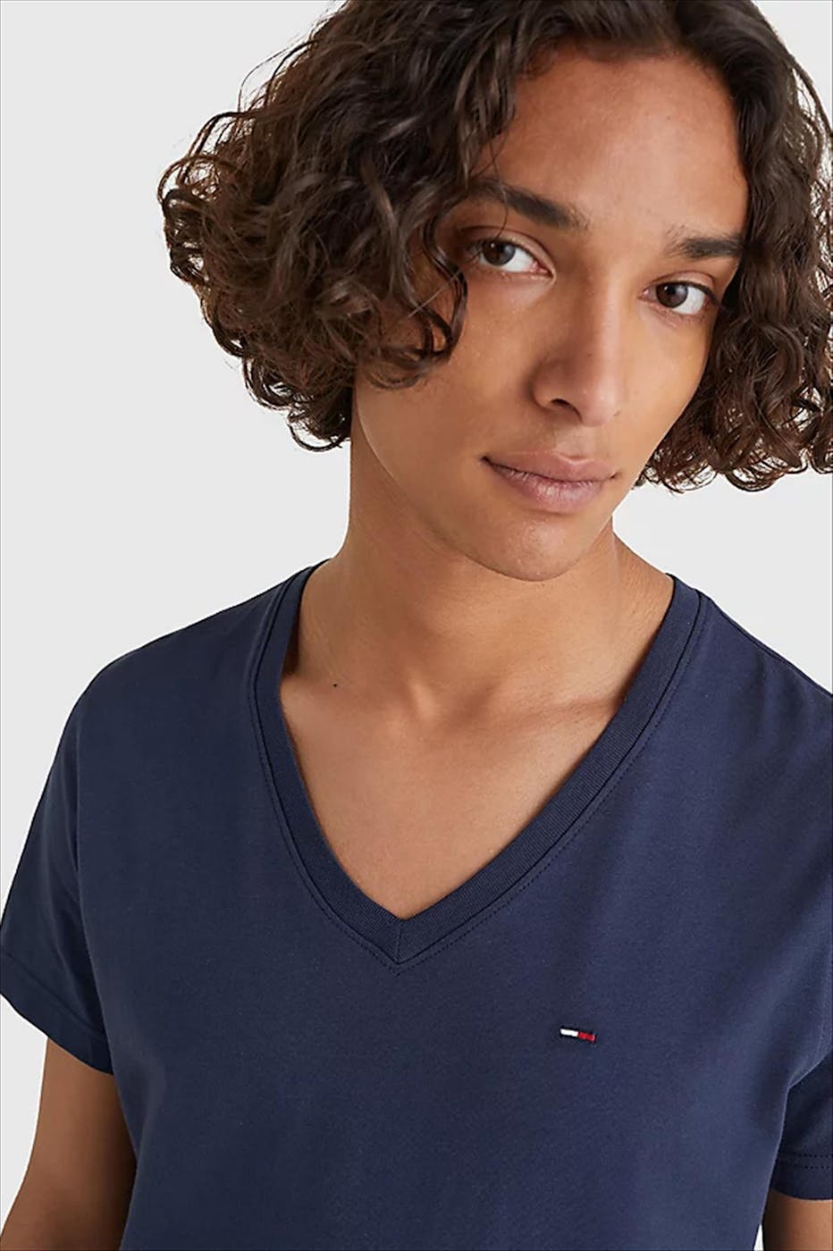 Tommy Jeans - Hilfiger Denim - Panson T-shirt - T-shirt met v-hals en korte mouw - marine blauw
