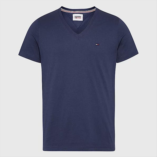 Tommy Jeans - Hilfiger Denim - Panson T-shirt - T-shirt met v-hals en korte mouw - marine blauw