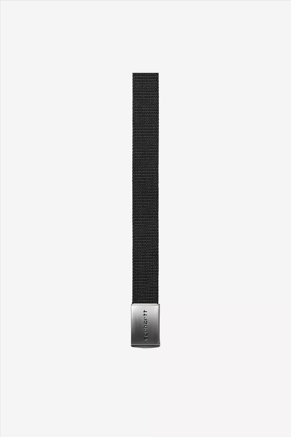 Carhartt WIP - Zwarte Clip Belt Tonal riem