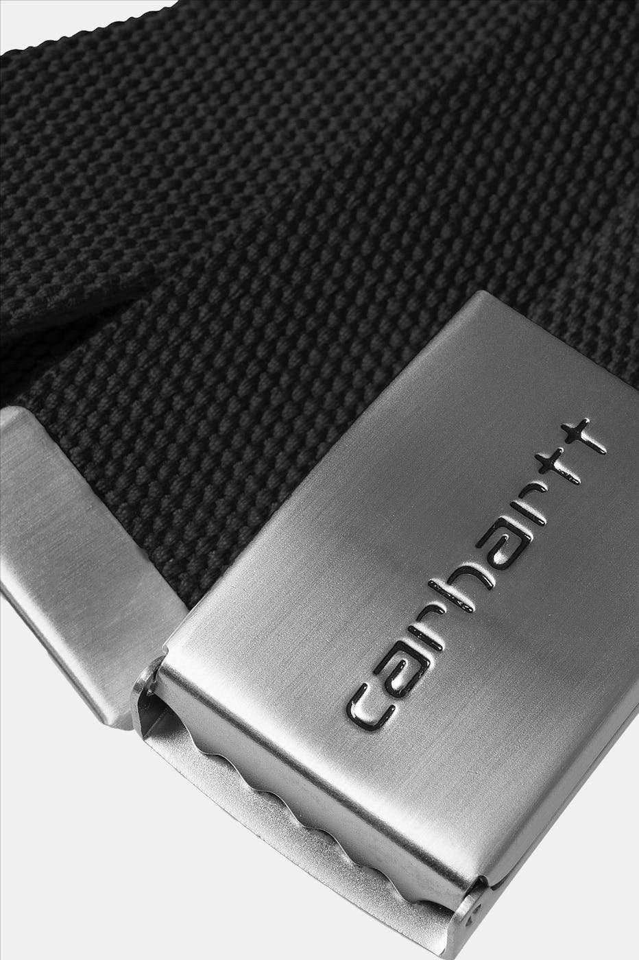Carhartt WIP - Zwarte Clip Belt Tonal riem