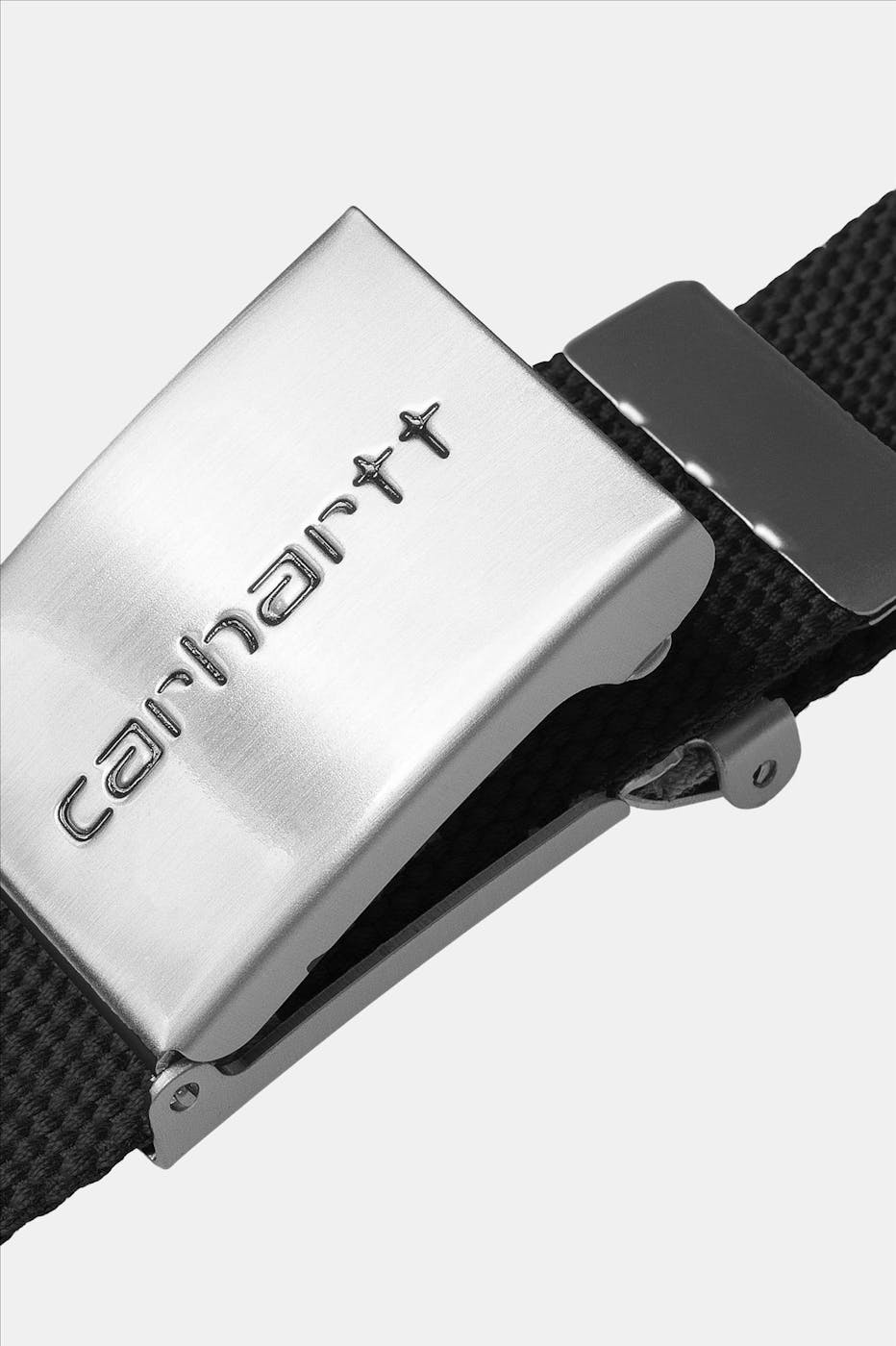 Carhartt WIP - Zwarte Clip Belt Tonal riem