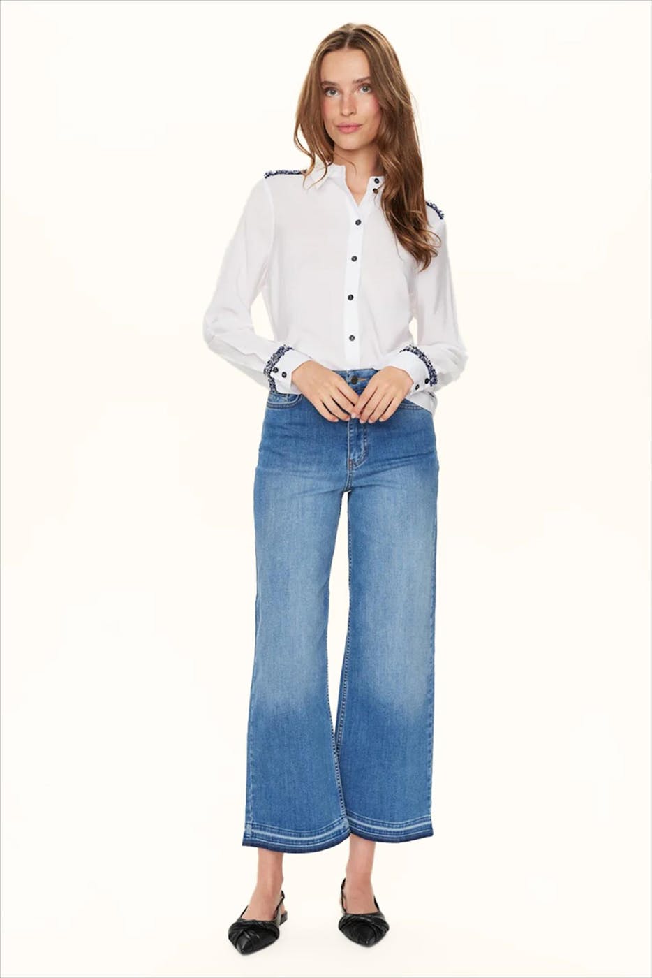 Nümph - Blauwe Paris Cropped jeans