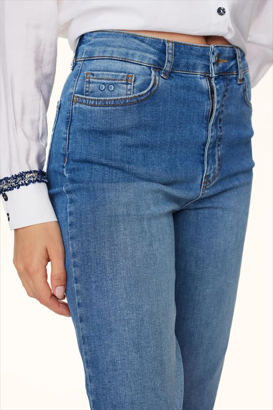 Nümph - Blauwe Paris Cropped jeans